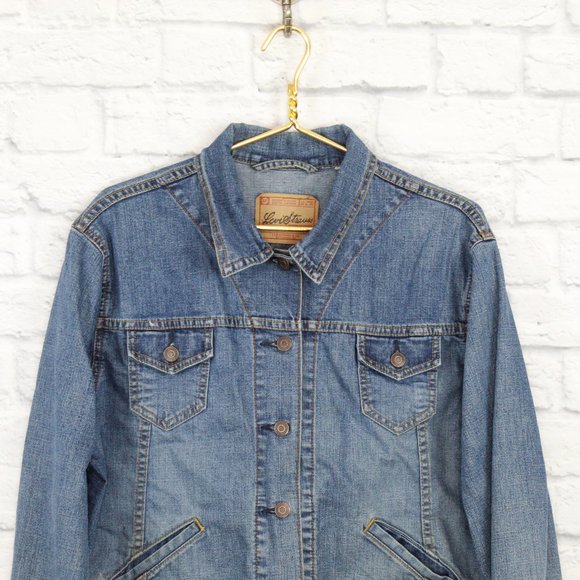 LEVI'S Blue Washed Button Down Streetwear Denim Jeans Jacket Size S - Picture 2 of 8